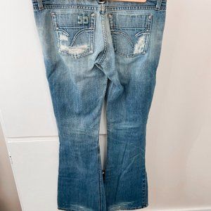Joe's Jeans flare jeans with distressed details. Size 29 waist.
